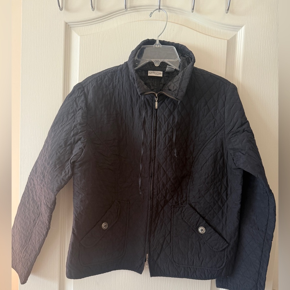 Chico’s Black Quilted Jacket